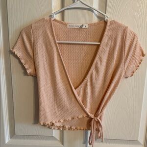 Altar'd State Blush Wrap Crop Top